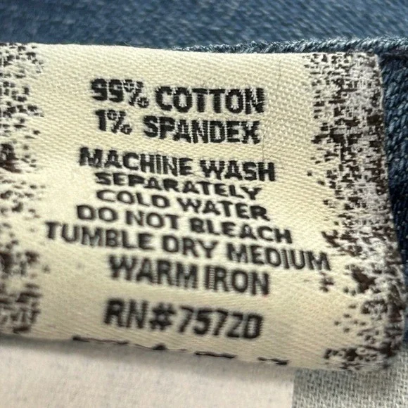 BKE Payton Bootcut Jeans Women 32x33.5 Medium Wash Distressed Thick Stitch Denim - Picture 15 of 16